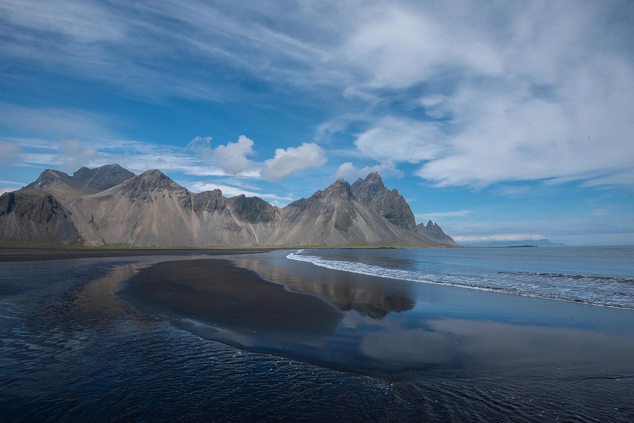 Vestrahorn and Stokksnes black sand dunes